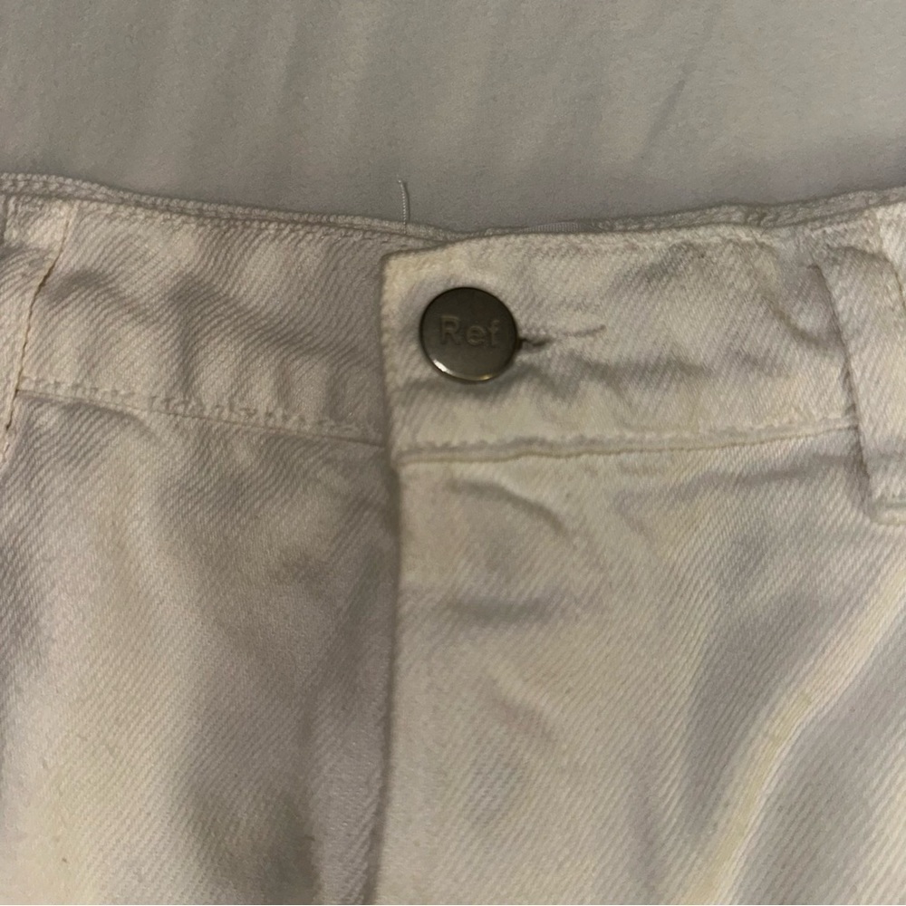 REFORMATION Cherry Denim Skirt in White - Picture 3 of 6